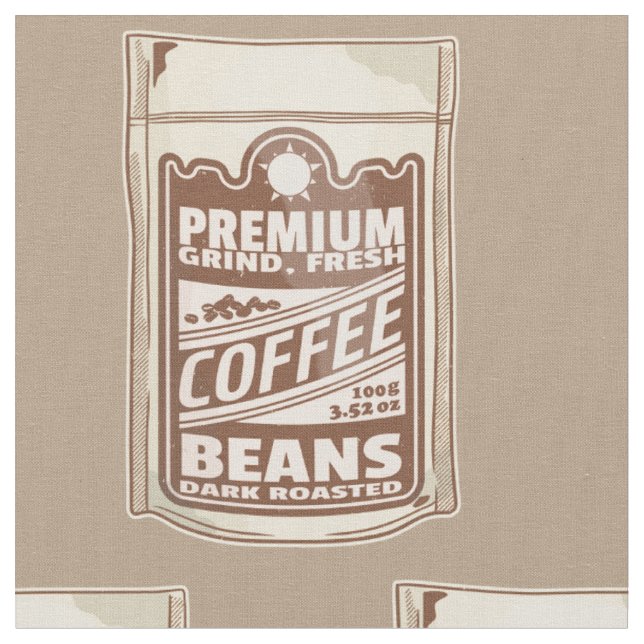 Premium Kaffeebohnen Plakat-Café Barista Stoff (Nahaufnahme)
