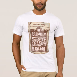 Premium Kaffeebohnen Plakat-Café Barista T-Shirt
