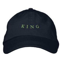Premium King Print Navy Bequeme Alltagsbekleidung Bestickte Baseballkappe