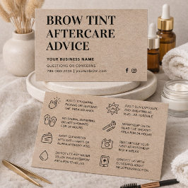 Premium Kraft Brow Tint Aftercare Card
