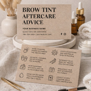 Premium Kraft Brow Tint Aftercare Card