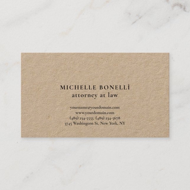 Premium Kraft Einzigartiger Anwalt bei Law Simple Visitenkarte (Vorderseite)