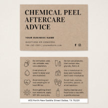 Premium Kraft Öko Chemical Peel Aftercare Card