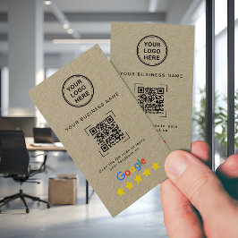 Premium-Kraft-QR-Code-Google-Bewertung Visitenkarte