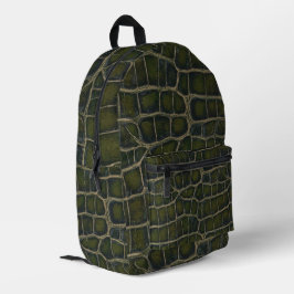 Premium-Krokodillextur-Muster Bedruckter Rucksack