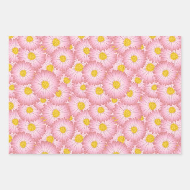 Premium-Kunst-Blumengeschenkverpackung - Set aus 3 Geschenkpapier Set (Vorderseite)