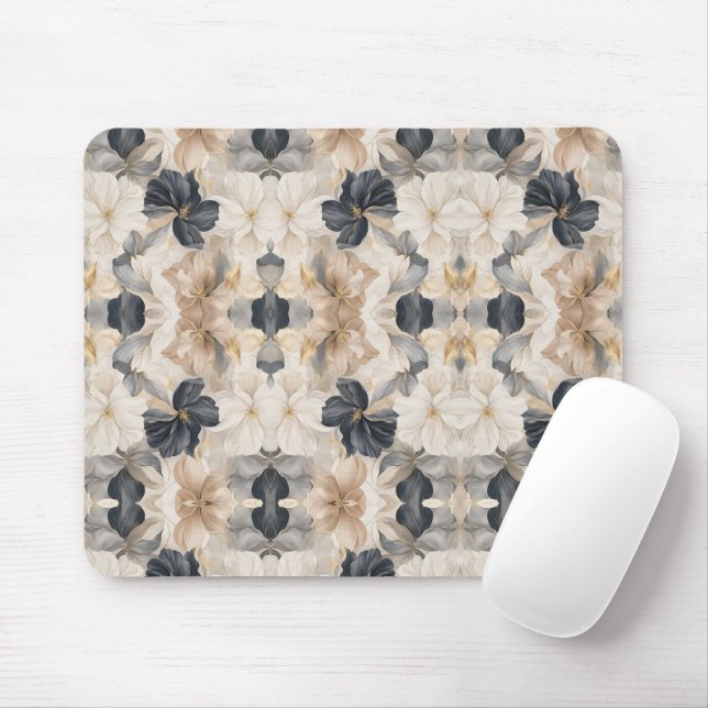 Premium künstlerische Blumenabstraktion Mousepad (Mit Mouse)