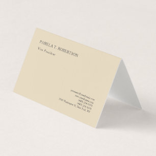 Premium-Leinen-Beige-Klassisch-Einfach-Professione Visitenkarten