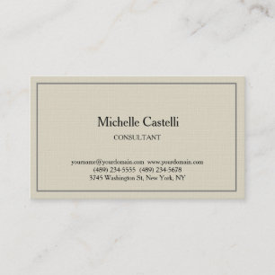 Premium-Leinen Beruflich Einzigartig klassisch ein Visitenkarte