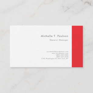 Premium-Leinen Minimalist Modern Visitenkarte