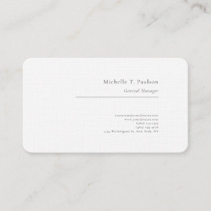 Premium-Leinen minimalistisch modern Visitenkarte