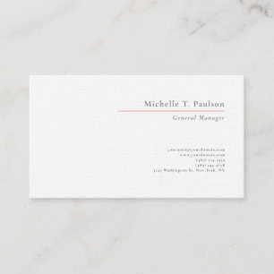 Premium-Leinen minimalistisch modern Visitenkarte