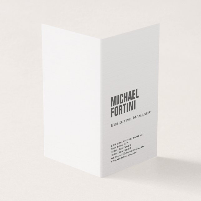 Premium-Leinen minimalistisch modernen fett schlic Visitenkarten (Vorderseite)