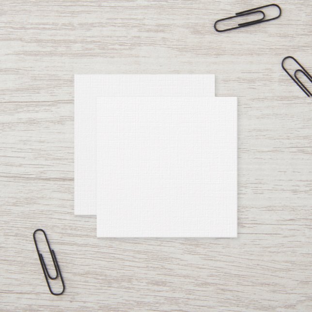 Premium Leinen Square Business Card Quadratische Visitenkarte (Vorderseite/Rückseite Beispiel)
