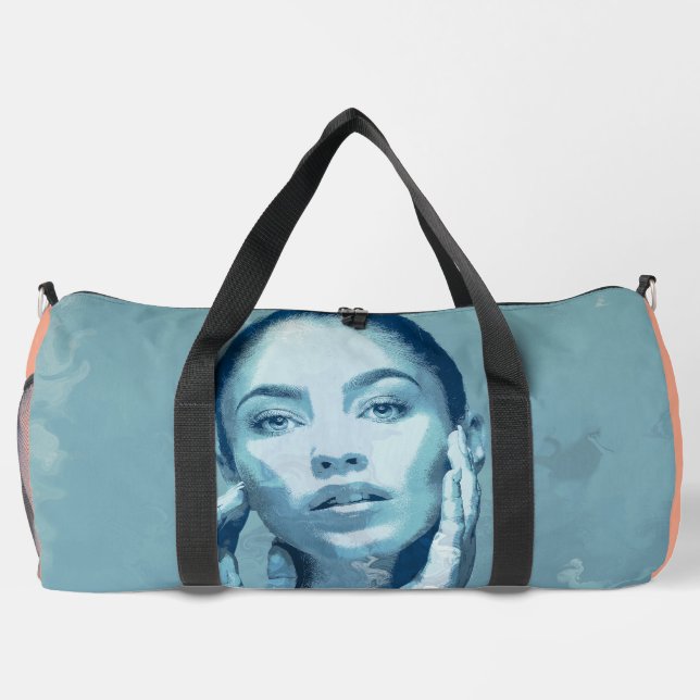 Premium-Leinwand "Frauen in Blau" Duffle Bag (Rückseite)