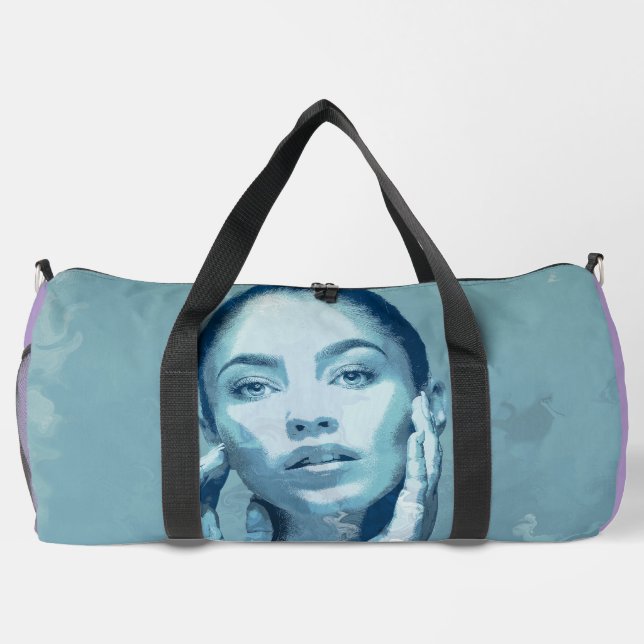 Premium-Leinwand "Frauen in Blau" Duffle Bag (Rückseite)