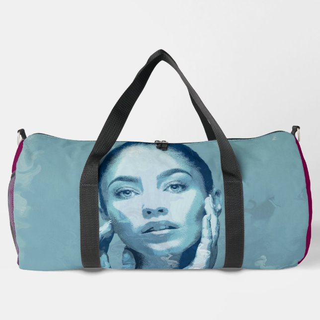 Premium-Leinwand "Frauen in Blau" Duffle Bag (Rückseite)