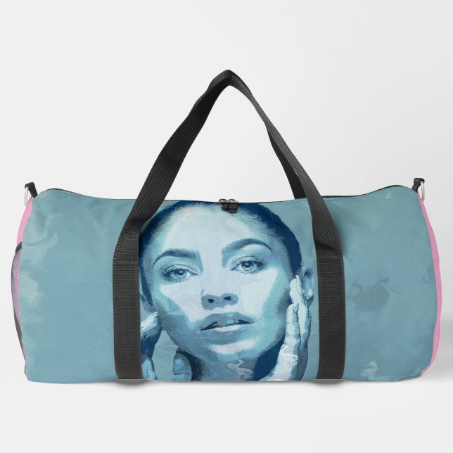 Premium-Leinwand "Frauen in Blau" Duffle Bag (Rückseite)