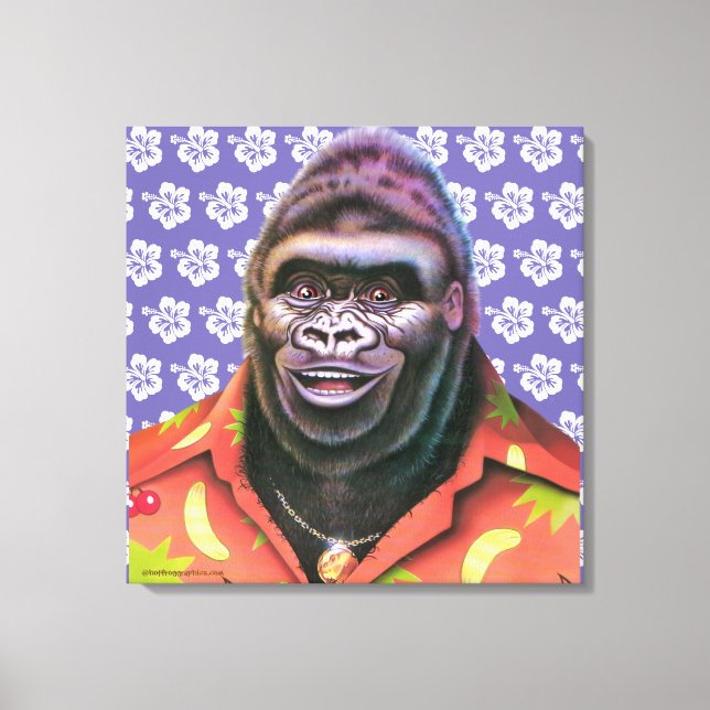Premium Leinwand Mauer Art vergeblich Gorilla (Vorderseite)