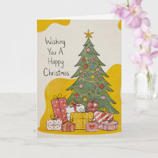 Premium-Linen-Frohe-Weihnachtskarte Karte