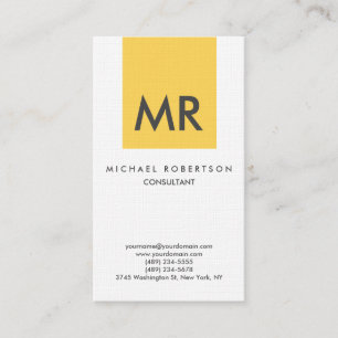 Premium Linen Monogram elegant einzigartig Visitenkarte