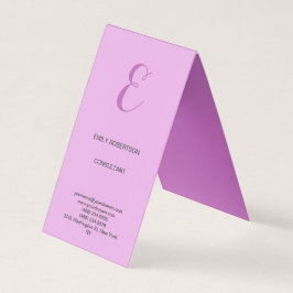 Premium Linen Monogram, Initial Orchid & Lilac Visitenkarten