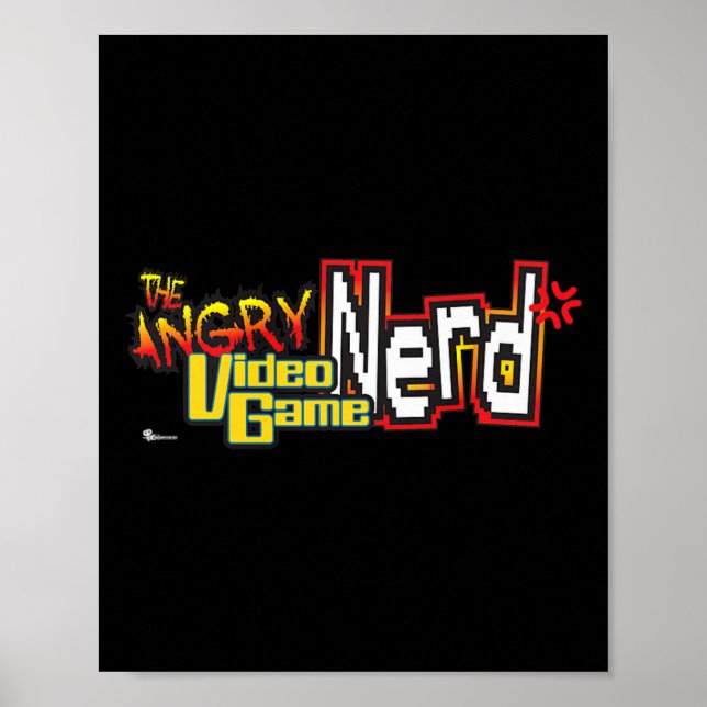 Premium-Logo für den Nerd von Angry-Videospielen Poster (Vorne)