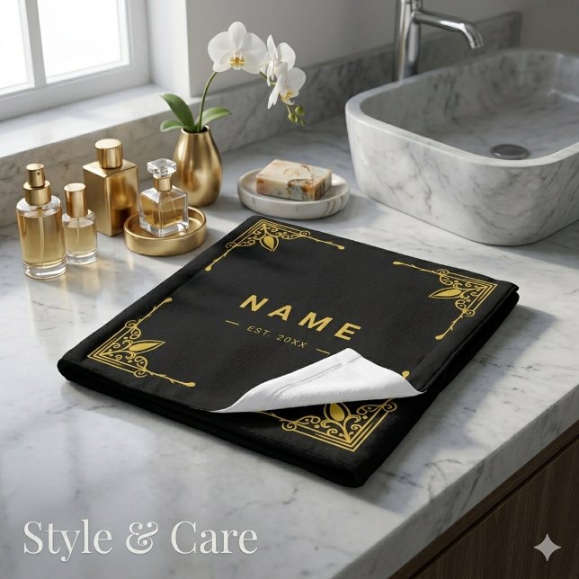 Premium Luxus Wash Tuch mit Individuelle Name (Premium Luxury Wash Cloth with Custom Name)