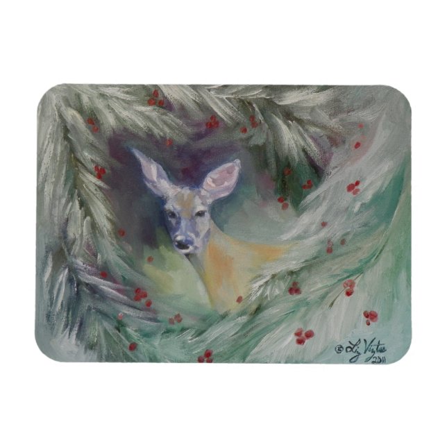 Premium Magnet aus Holz (Horizontal)