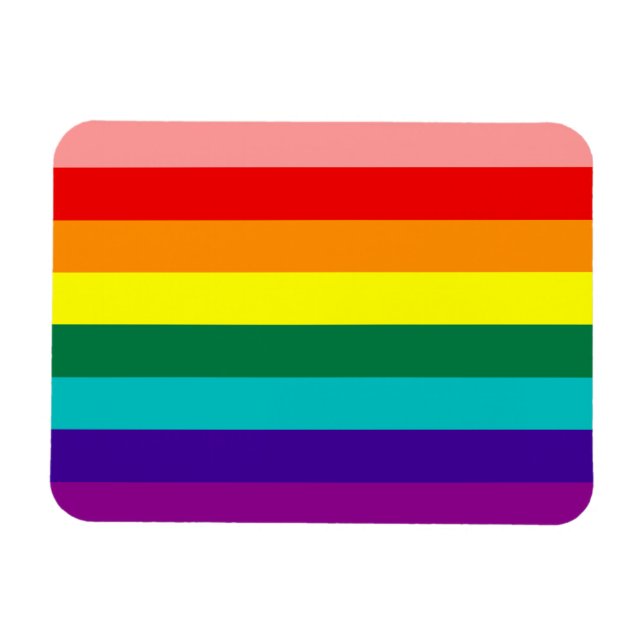 Premium-Magnet für den ersten Rainbow-Gay Pride Magnet (Horizontal)