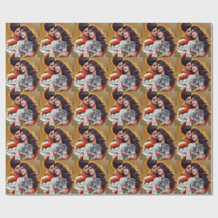 Premium Matt Wrapping Paper - farbenfrohe 3D Digit Geschenkpapier