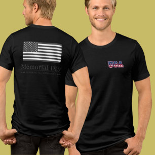 Premium Memorial Day USA-Flagge doppelseitig Tri-Blend Shirt