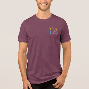 Premium Men T - Shirt Custom Logo Burgundy Maroon