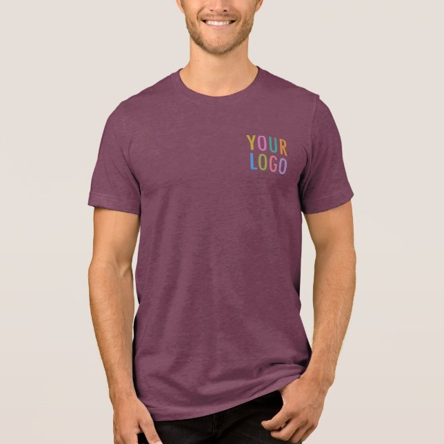 Premium Men T - Shirt Custom Logo Burgundy Maroon (Vorderseite)