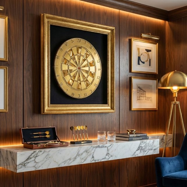 Premium Metallic Golden Design: Luxury Gold Dartscheibe (Von Creator hochgeladen)