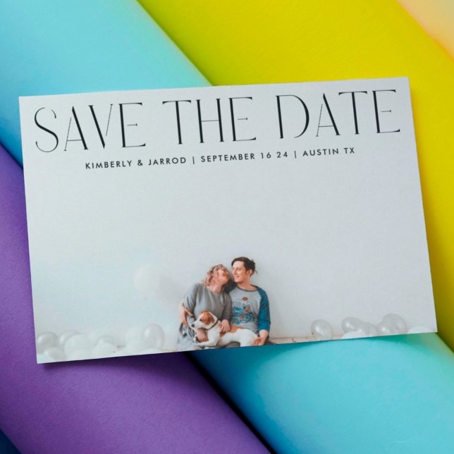 Premium Modernes, trendiges Foto-Design Save The Date (Von Creator hochgeladen)