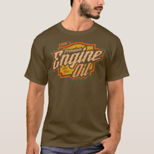 Premium-Motor-Ölmarke mit Vintagem T-Shirt