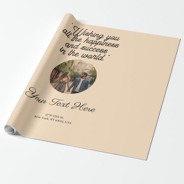 Premium One Color Gift Wrap - Custom Solid Paper Geschenkpapier (Ungerollt)