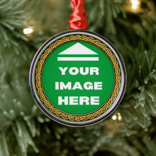 Premium-Ornament - Personalisiert - Bild hinzufüge Ornament Aus Metall