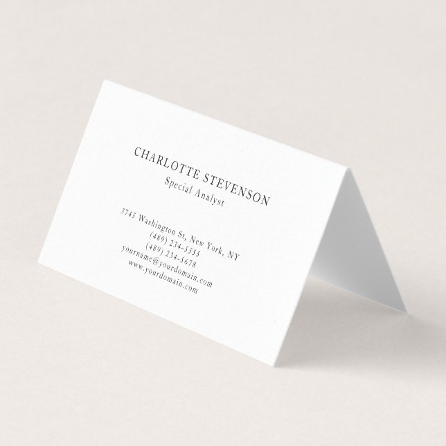 Premium-Perle-Trendy-Professionell-Schlicht-Minima Visitenkarten (Vorderseite)