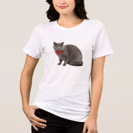 Premium Qualität Katze, Damen Tri-Blend Shirt