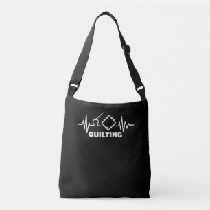 Premium-Quiltierstoff Funny Quilly Lovers Tragetaschen Mit Langen Trägern