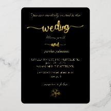 Premium Real Gold Elegant Monogram Schwarz Folien