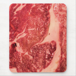 Premium rohes rotes Fleisch   Marmoriertes Steak M Mousepad