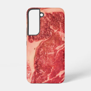 Premium rohes rotes Fleisch Mramoriertes Steak M Samsung Galaxy Hülle
