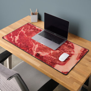 Premium rohes rotes Fleisch   Mramoriertes Steak M Schreibtischunterlage