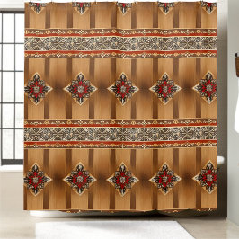 Premium Rustic Industrial Duschvorhang Art 1