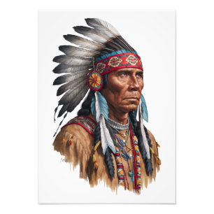 Premium Satin Foto Paper - Indigene Amerikaner