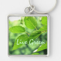 Premium-Schlüsselanhänger "Live Green"