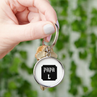 Premium-Schlüsselanhänger Papa-Kreis – Monogramm Schlüsselanhänger